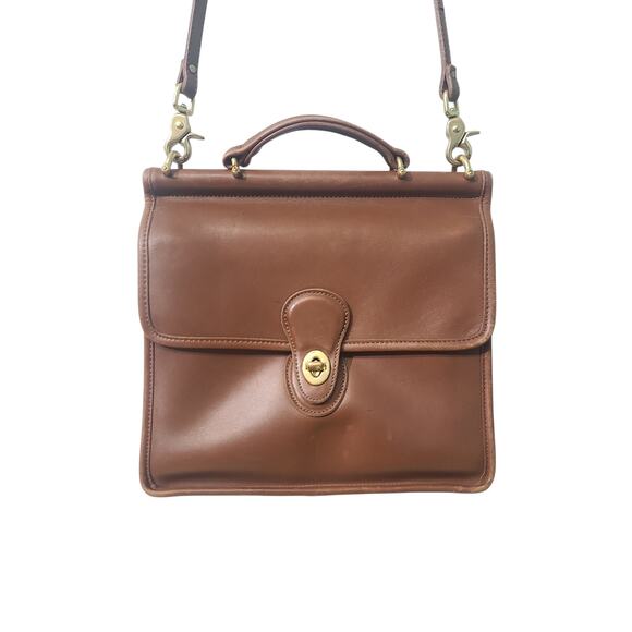 Coach Vintage Willis Satchel Crossbody Shoulder Leather Bag British Tan 9927 - Picture 1 of 10